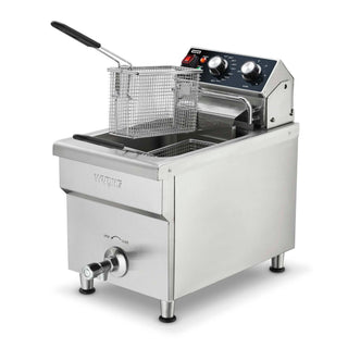 Deep Fryer with 15 lb Capacity & Variable Temperature Control by Waring – 15lb Deep Fryer, Stainless Steel, Silver, Model WDF1700
