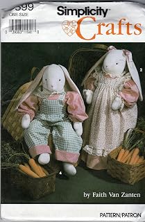 Simplicity 7599 Crafts Sewing Pattern Bunny & Wardrobe