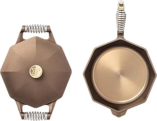 FINEX Cast Iron Bundle: 7QT Dutch Oven & 12" Skillet, Pre-Seasoned with Organic Flaxseed Oil, Speed Cool Handles, Handcrafted in the USA