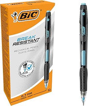 BIC Break Resistant Mechanical Pencils with Twist-Up Eraser and Nano Diamond Interspersed Lead - Pack of 12