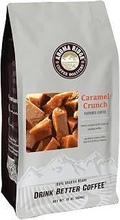 Caramel Crunch Flavored Coffee, 1 lb Whole Bean, FlavorSeal Bag. medium roast| Aroma Ridge