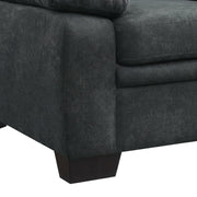Textured Fabric-Upholstered Armchair with Solid Arms by Starlight Canyon Home – Textured, Grey