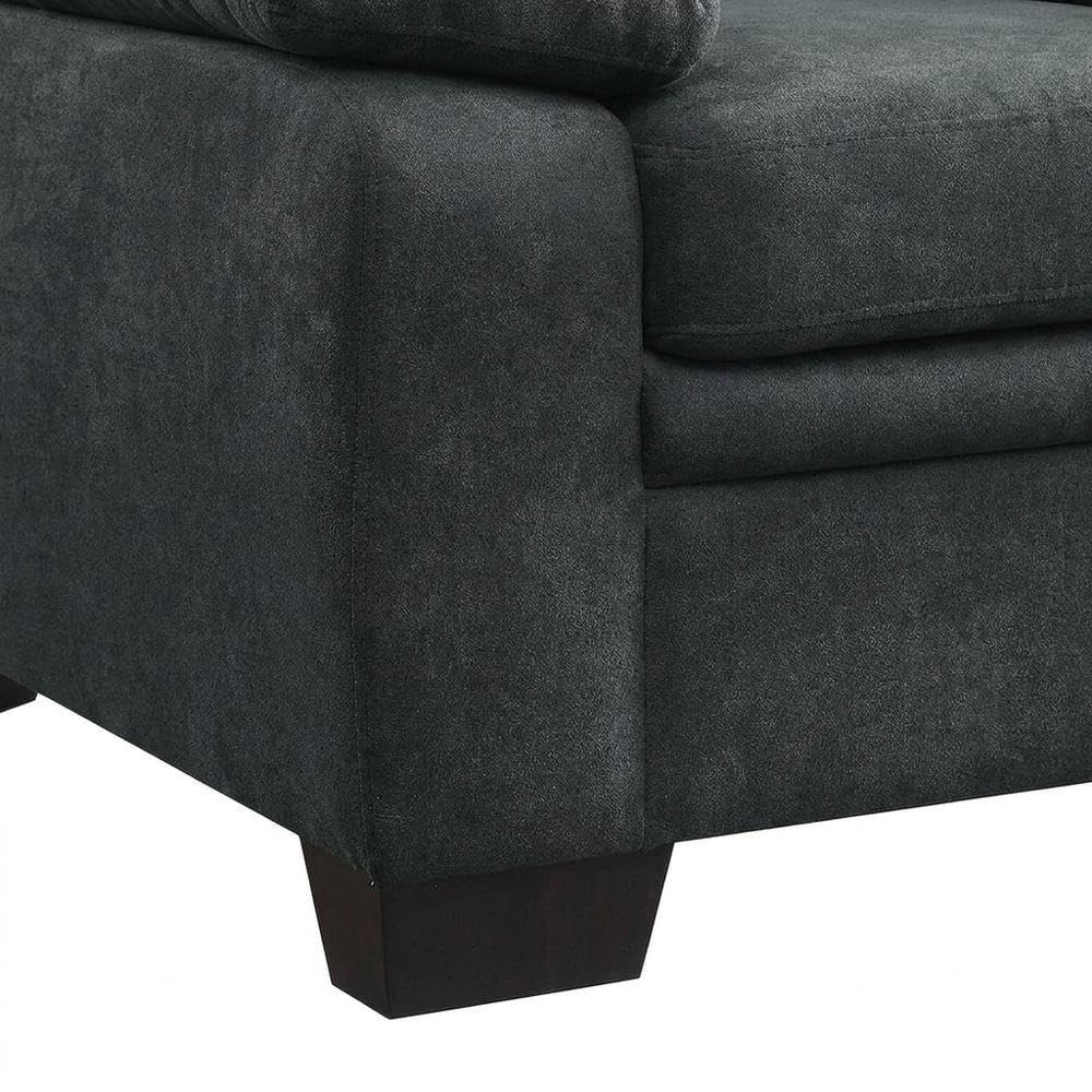 Textured Fabric-Upholstered Armchair with Solid Arms by Starlight Canyon Home – Textured, Grey