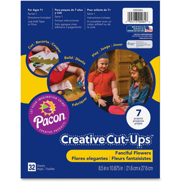 Creative Cut-Ups Fanciful Flowers Activity Pad by Pacon – Paper, Fanciful Flowers, Model 1000084