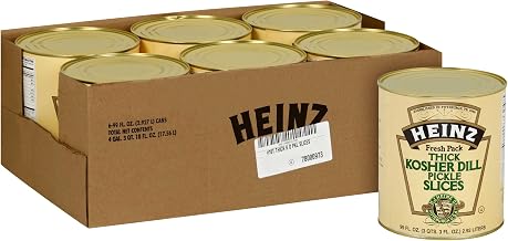 Heinz Kosher Dill Pickle Slices #10 Can (6 ct Casepack, 6.2 lb Cans)