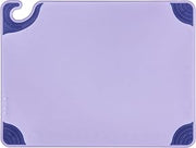 San Jamar Saf-T-Grip Cutting Board for Restaurants, Saf-T-Zone Cutting Board, 15" X 20", Purple