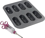 Chicago Metallic Creme Cloud Non-Stick Cake Pan with Injector, Gray