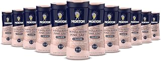 Morton All-Natural Himalayan Pink Salt, Coarse, (17.6 oz), 12-Pack, Perfect for Cooking & Finishing