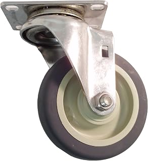 CRES Cor Replacement Plate Swivel Caster, TPR Wheel