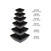 Classic black melamine dinnerware collection 8 oz by Thunder Group – 8.0 ounces, Melamine, Black, Model 69004BK