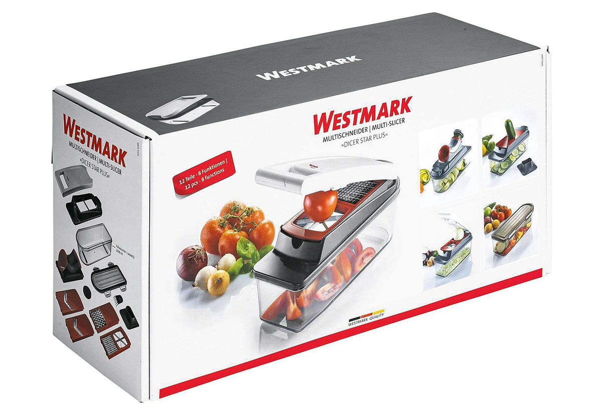 Multi-Slicer Dicer Star by Westmark – 11 piece set, Plastic, Red/Black, Pack of 11, Model 97112260