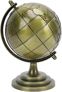 Metallic World Globe | 360° Rotating | for Desk Decor/Classroom
