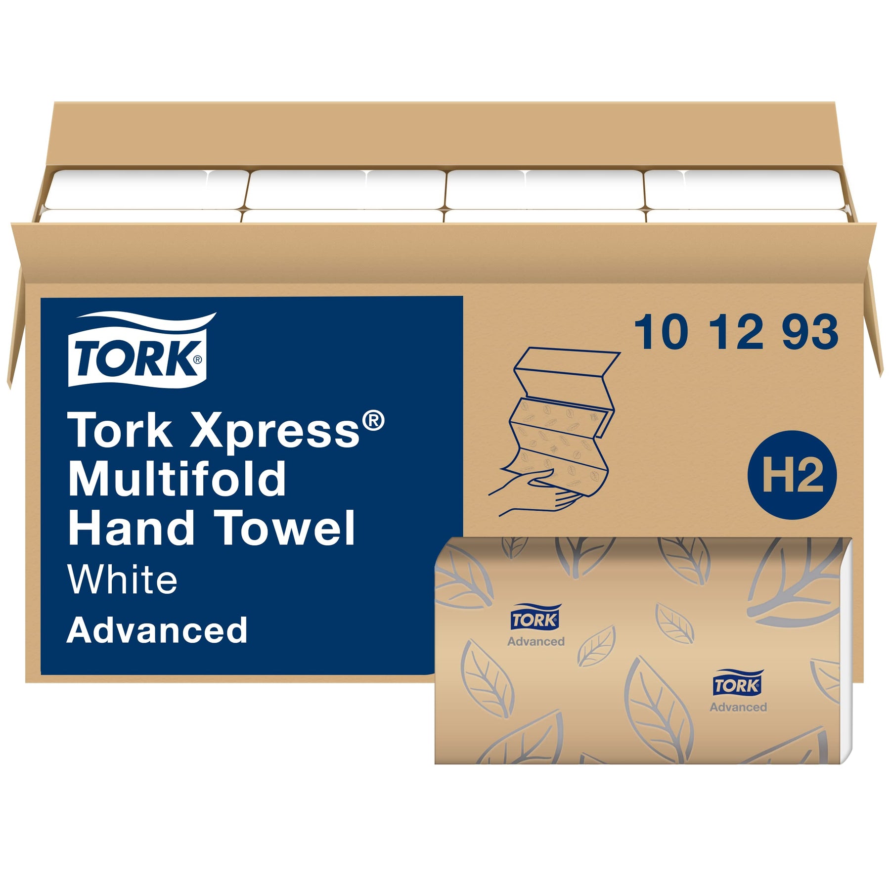 Tork Xpress Soft Multifold Hand Towel White, 16 Packs x 189 Towels, 101293