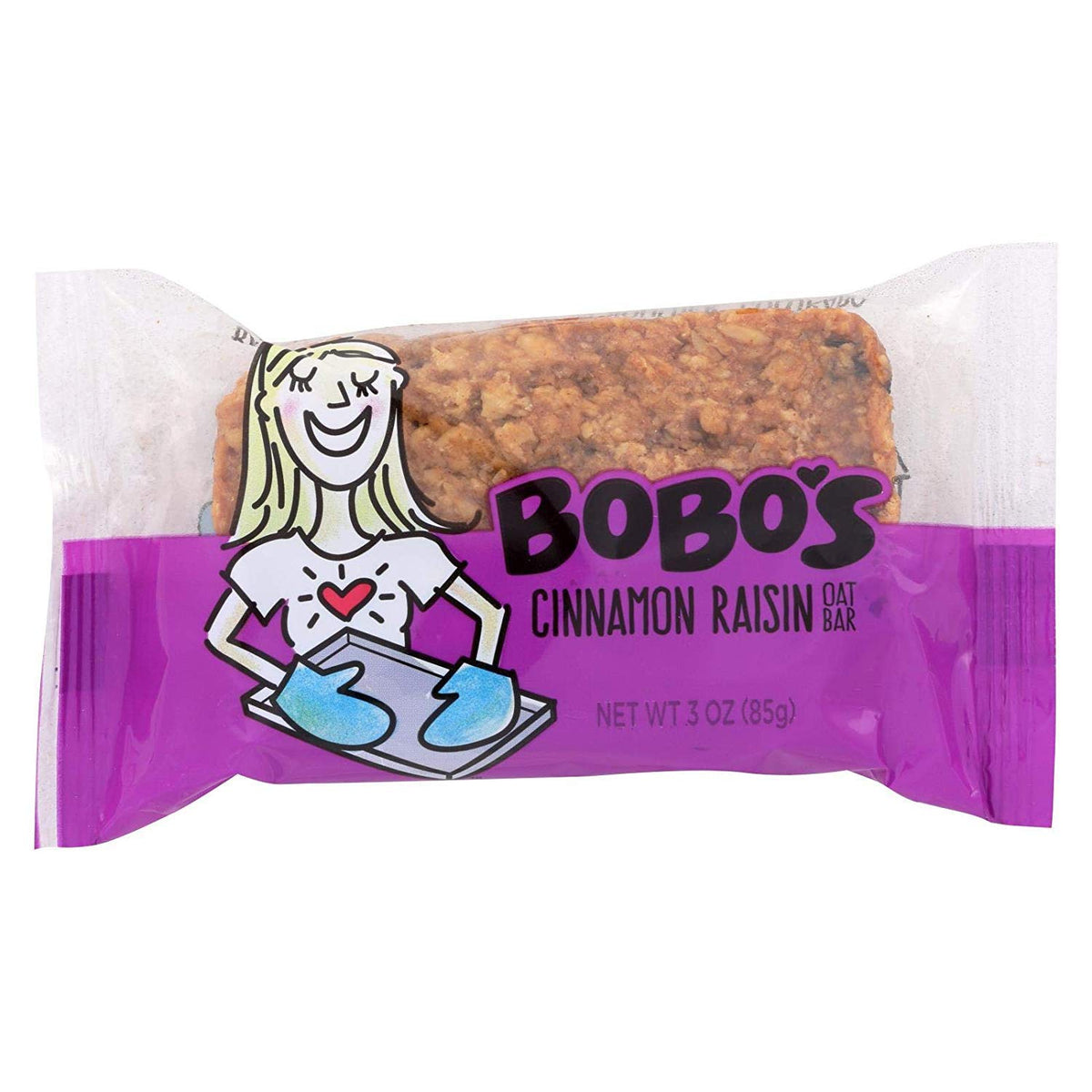Bobos Cinnamon Raisin Oat Bar by Bobo's – 3 Ounce (Pack of 12), Pack of 12