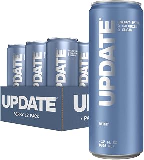 UPDATE Caffeine Free Energy Drink, Paraxanthine, Berry, 12 Pack, 12 oz | Zero Sugar, Sugar Free, Zero Calorie. Clean, Healthy Energy, No Jitters, No Crash. Alpha-GPC, L-Theanine, Vitamin B12.