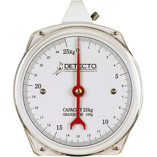 Mechanical Hanging Baby Scale Single Dial - Detecto – Zinc, White, Model HS25KGP