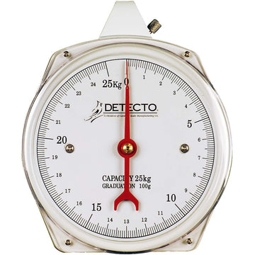 Mechanical Hanging Baby Scale Single Dial - Detecto – Zinc, White, Model HS25KGP
