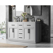 Alden Bathroom Vanity Grey by Lighting Design – Wood, Grey, Model VF29760DGR