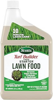 Scotts Turf Builder Liquid Starter Lawn Food, 32 fl. oz. | Lawn Fertilizer for New Grass, 7-12-15 NPK