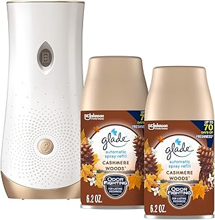 Glade Automatic Spray Air Freshener Kit, Cashmere Woods, Holder + 2 Refills
