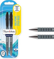 Paper Mate FlexGrip Ultra Retractable Ballpoint Pens | Medium Point (1.0mm) | Black | 2 Count