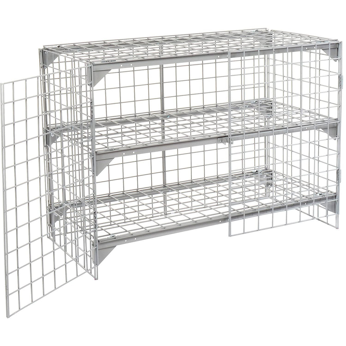 Global Industrial 4' x 3' x 4' / Grey / Industrial Storage Lockers