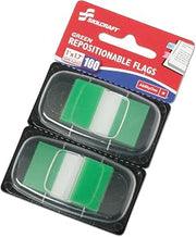 AbilityOne NSN3152020 - Self-Stick Repositionable Flags - Green