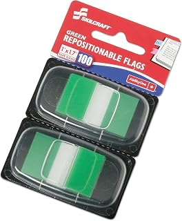 AbilityOne NSN3152020 - Self-Stick Repositionable Flags - Green