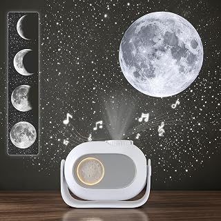 YISUN Galaxy Star Projector, Dynamic Lunar Eclipse, White Noise Night Light | Adjustable Brightness & Focus, Flexible Projection Angle, Galaxy Star Projector for Kids & Adults Bedroom Decor
