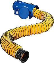 Global Industrial 8" Diameter Portable Confined Space Blower Fan, Blue