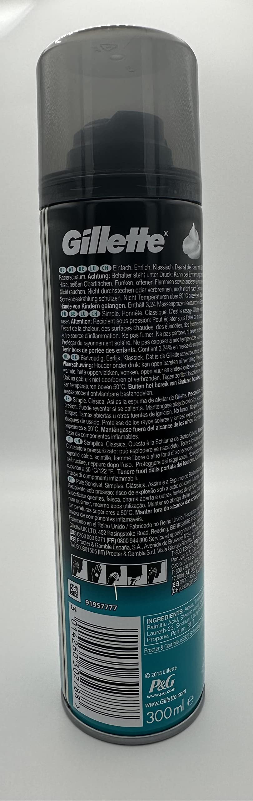 schiuma barba pelli sensibili 300ml by Gillette – Commercial Grade