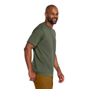 Men's Wicking Short Sleeve T-Shirt by Red Kap – Medium, Cotton, Olive Night Heather, Model SK4TOL SS M