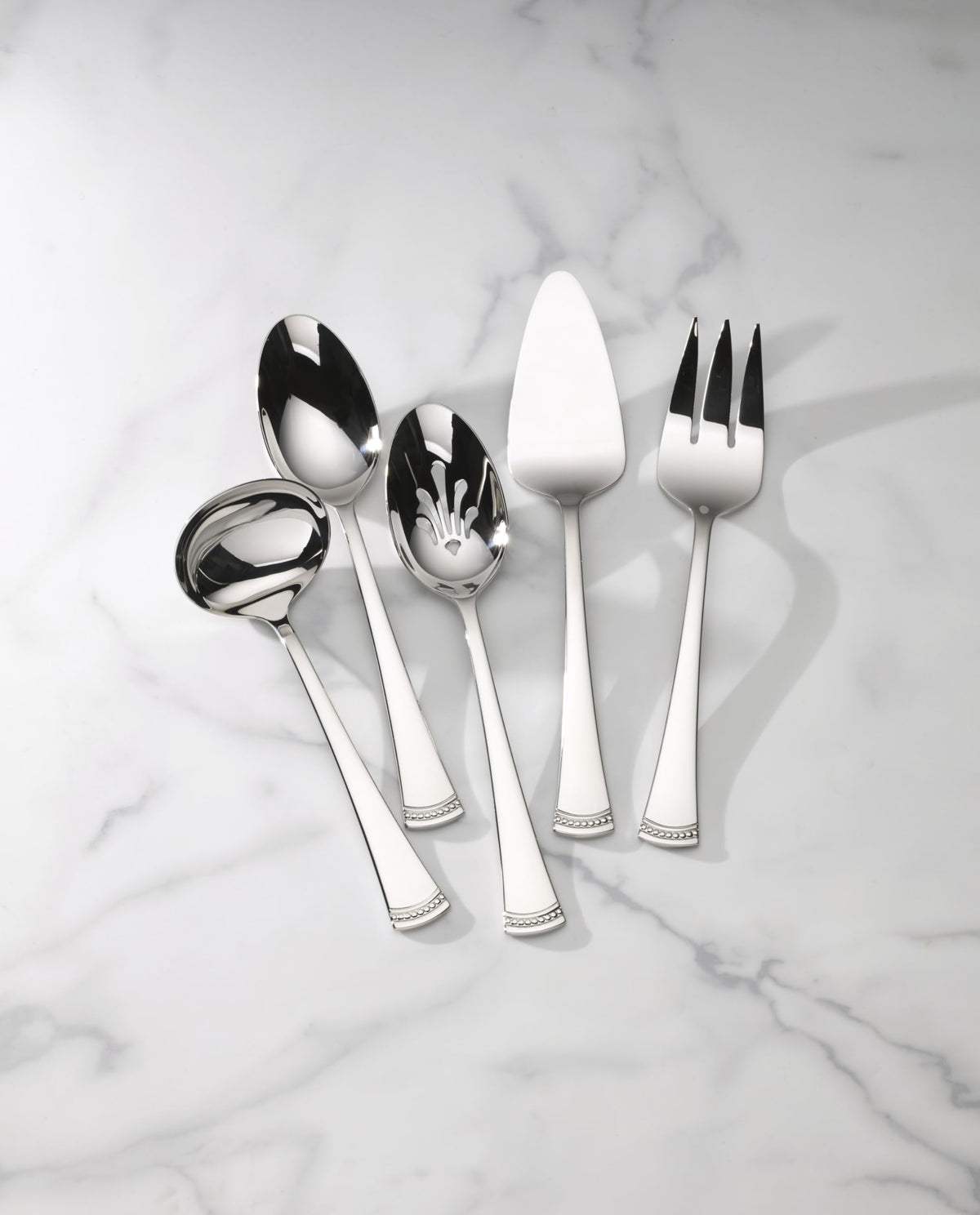 Lenox Portola 5 Piece Serving Set, Stainless Steel Flatware, Silver