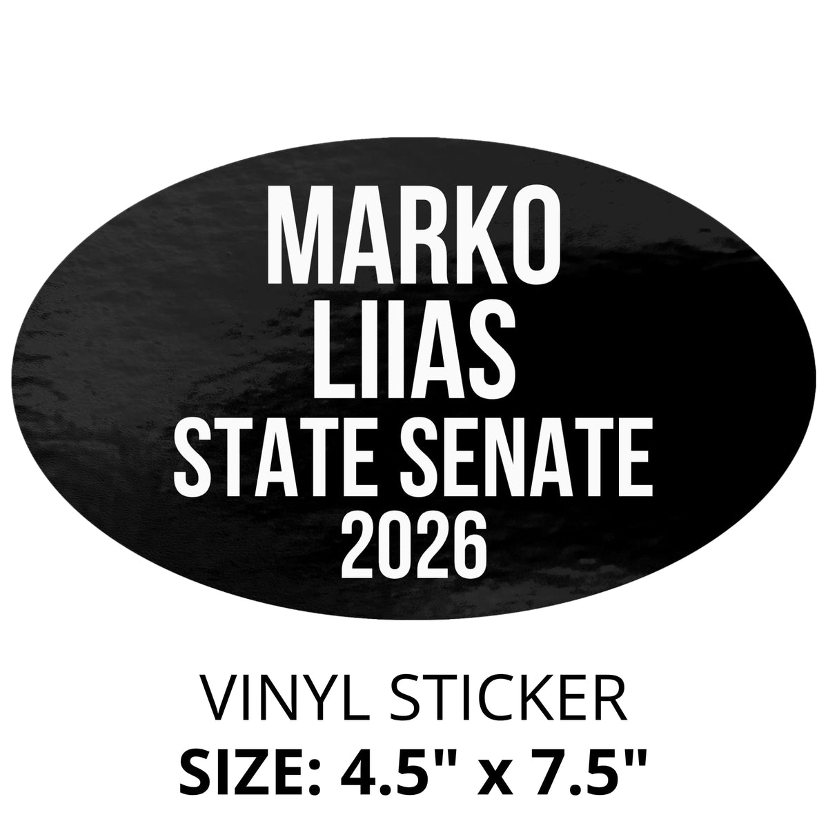Marko Liias Sticker Car Bumper 2026 for State Senate Washington Vote by Generic – 4.5x7.5, Multicolor