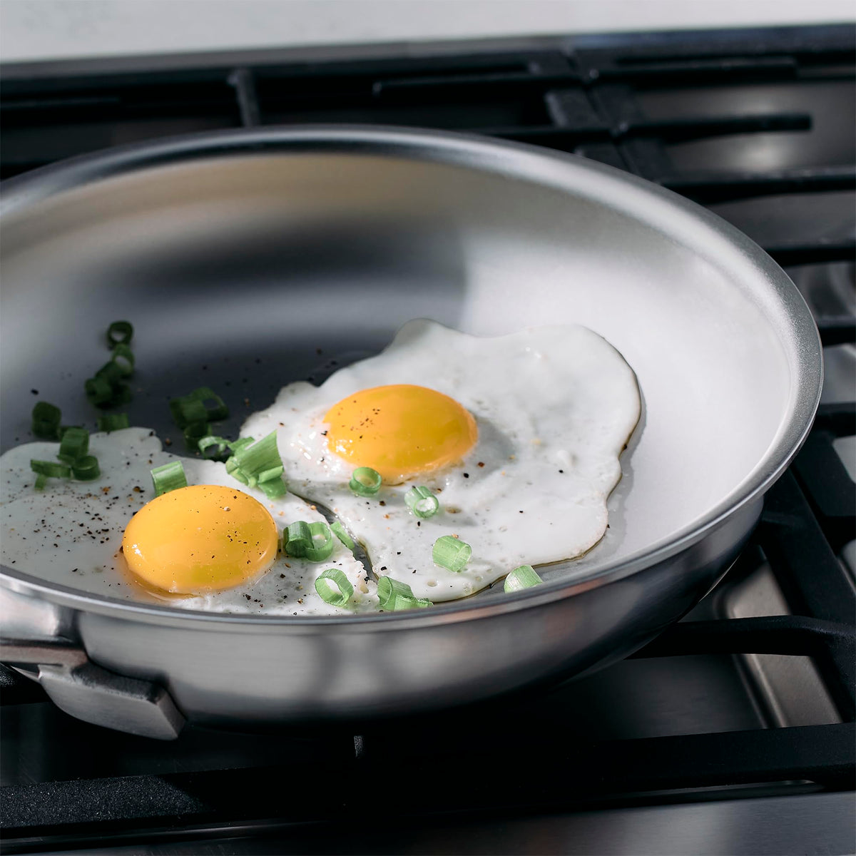 Industry 5 Nanotouch 9.5 Inch Fry Pan by Demeyere – 9.5-inch, 5-Ply Stainless Steel, Stainless Steel, Model 1034626