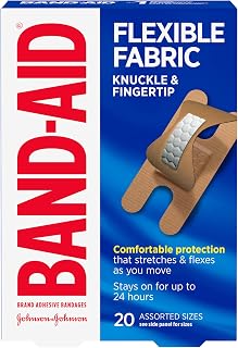 BAND-AID Brand Flexible Fabric Adhesive Bandages, Assorted Sizes, 6 x 20 Ct