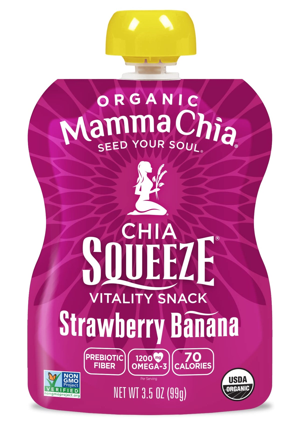 Mamma Chia Strawberry Banana / 3.5 Ounce (Pack of 24) / Snack Fruit Snacks