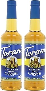Torani Sugar Free Syrup, Classic Caramel, 25.4 Ounce Bottle (Pack of 2)