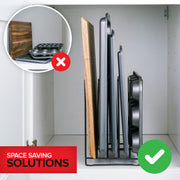Stock Your Home Black / 11 inches (H) x 9.25 inches (W) x 7.2 inches (D) / Minimalist Pot Lid Holders
