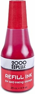 Cosco 090676 Premium Self-Inking Stamp Ink Refill, Easy to use Drip Applicator, Red