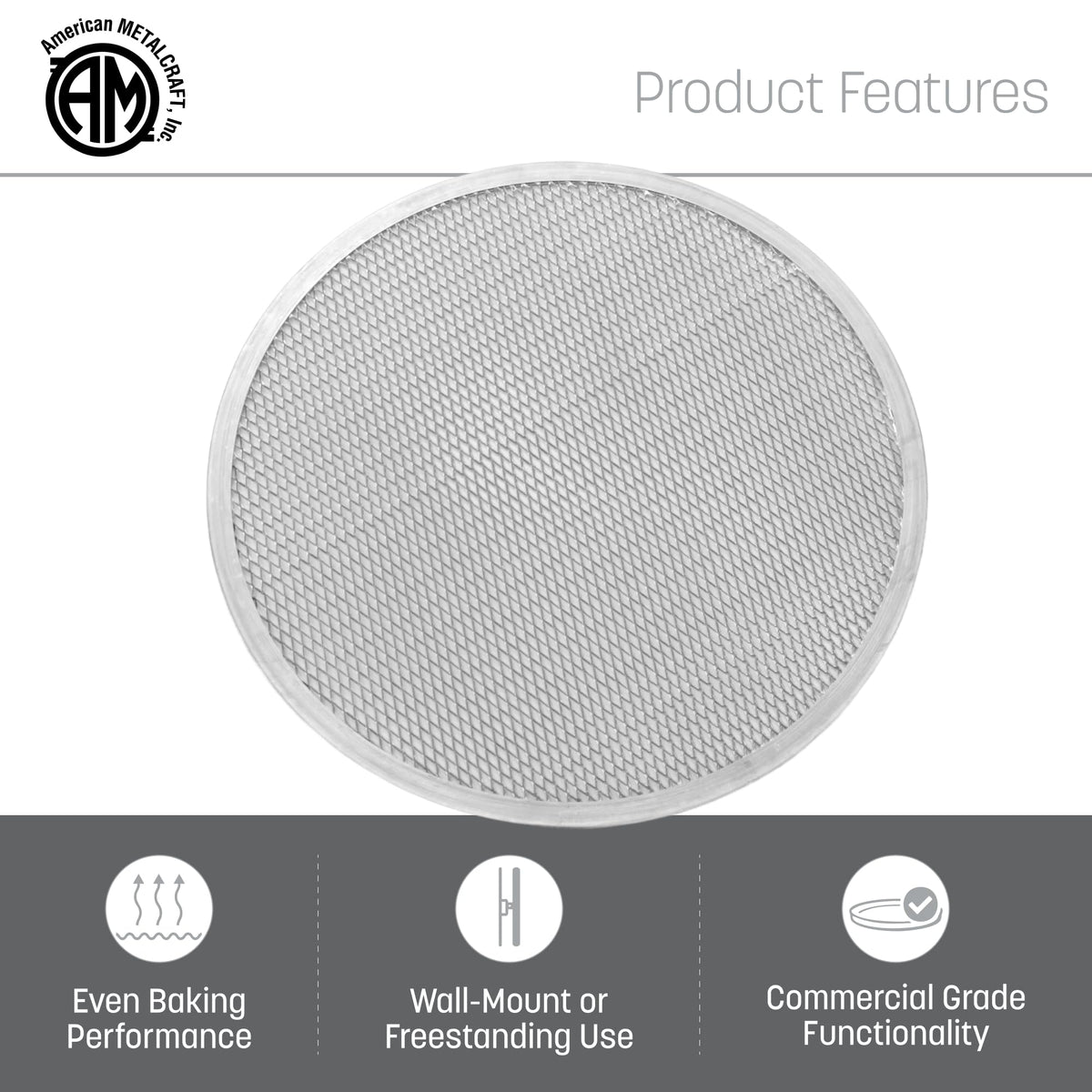 American Metalcraft 12-inch diameter / Pizza pan / Silver Pizza Pans & Stones