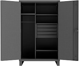 Durham HDWCP244878-4M95 Cabinet, 4 shelf, 4 drawer, pegboards