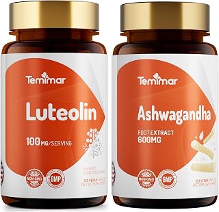 AShwagandha Supplements and Luteolin Supplement for Mental Clarity & Focus Support