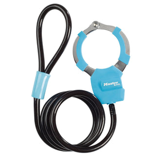 Handcuffs Notebook Cable Lock with 4 Keys by Master Lock – ビニール, 01ブルー, Model 8275JADPROBLU