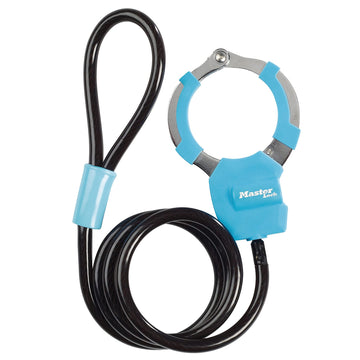 Handcuffs Notebook Cable Lock with 4 Keys by Master Lock – ビニール, 01ブルー, Model 8275JADPROBLU