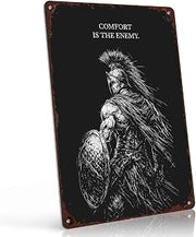 Spartan Warrior Vintage Metal Wall Art Signs 8X12 Inch