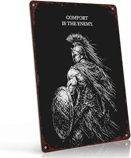 Spartan Warrior Vintage Metal Wall Art Signs 8X12 Inch