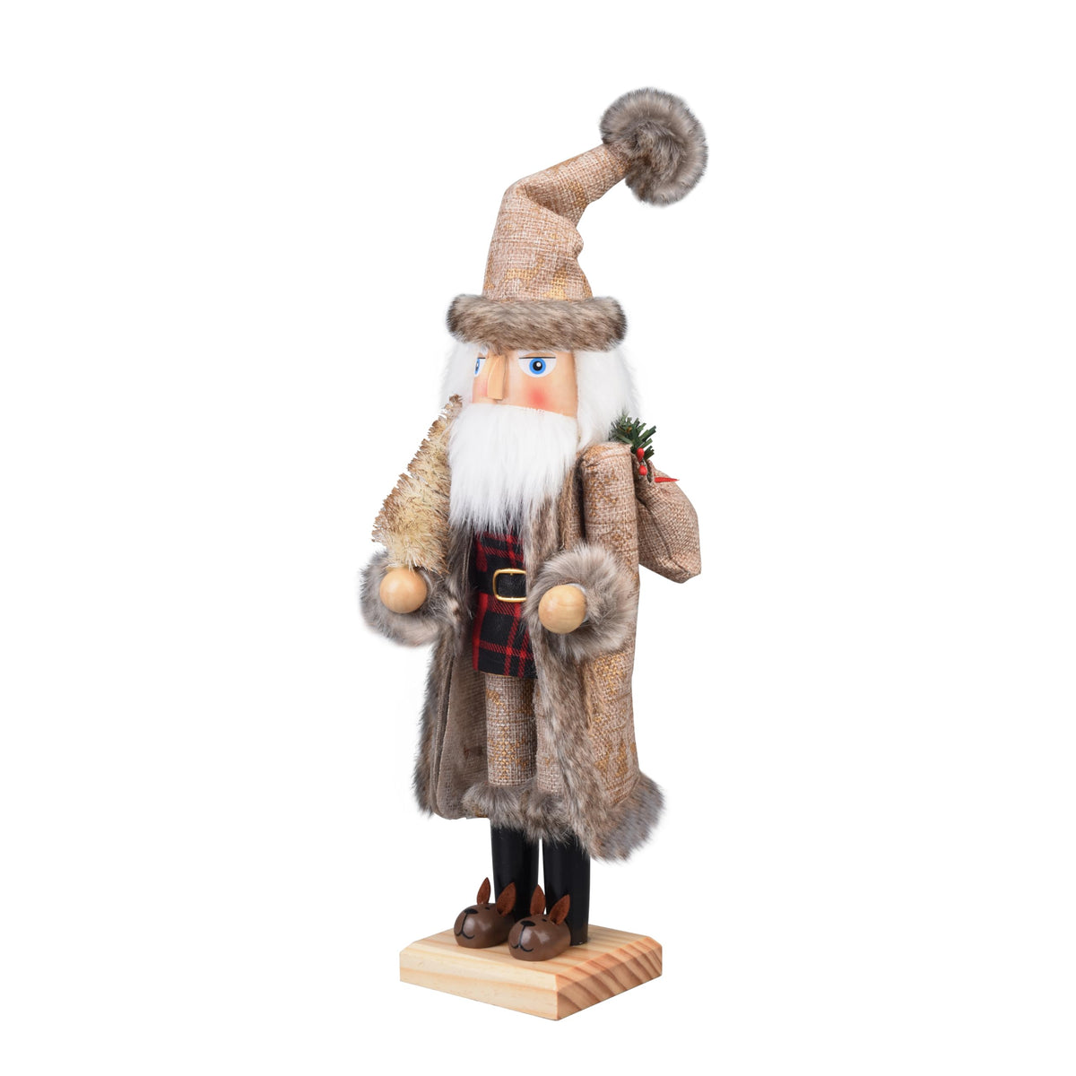 ArlinaL Santa Nutcracker Figure, 15 Inch, Gold