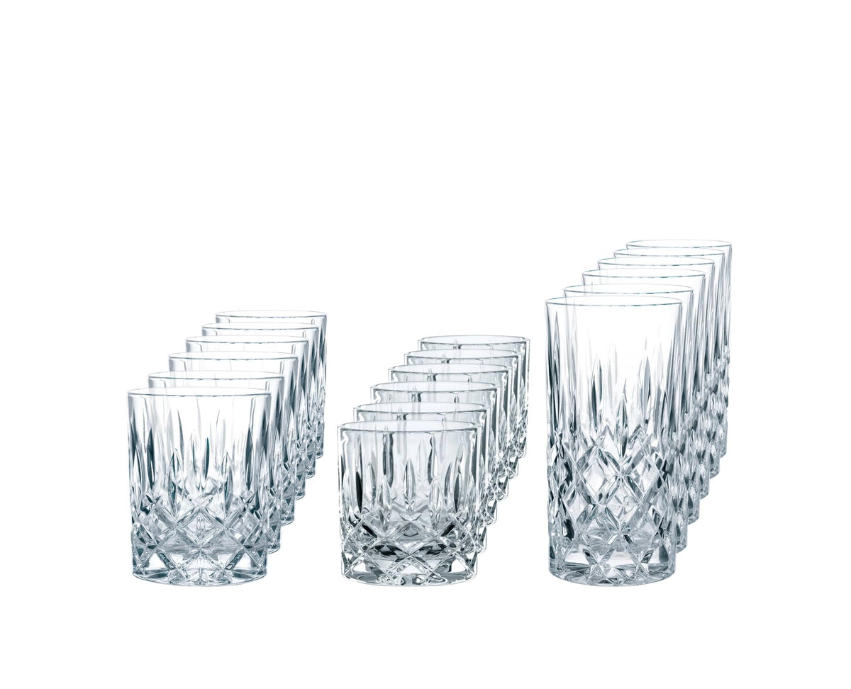Spiegelau & Noblesse Cup Set 18 Pieces Z106785 Clear by Nachtmann – 375 milliliters, Crystal, Transparent, Pack of 18, Model 101764