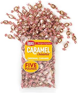 Goetze's Candy Classic Vanilla Caramel Creams, 5 lb Bulk Bag | Individually Wrapped Chewy Caramel & Vanilla Cream Treats, Fresh from the Factory